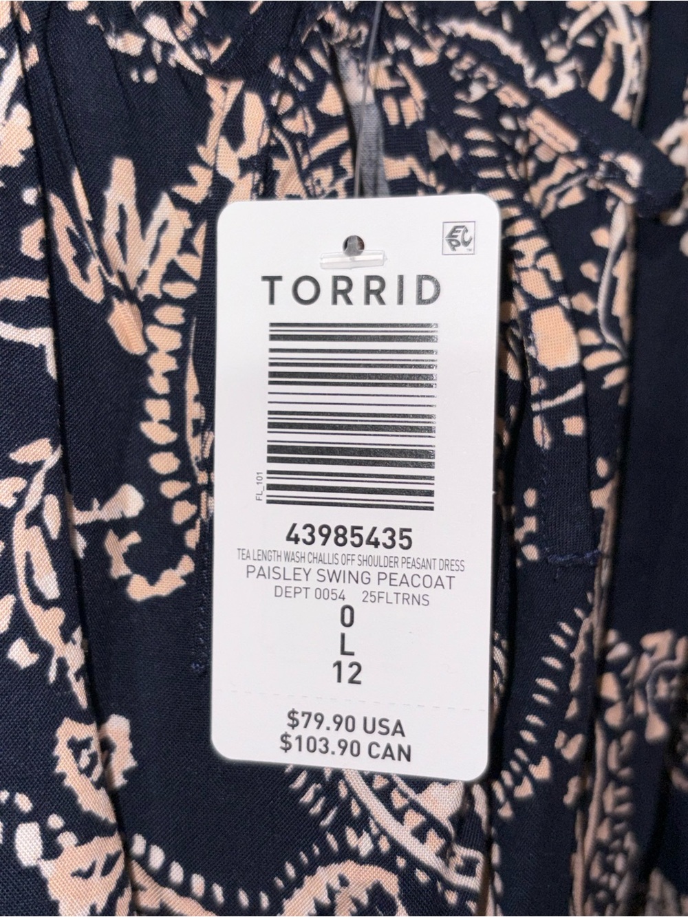 torrid Black Maxi Dress with Cream Paisley Print - Picture 2 of 6